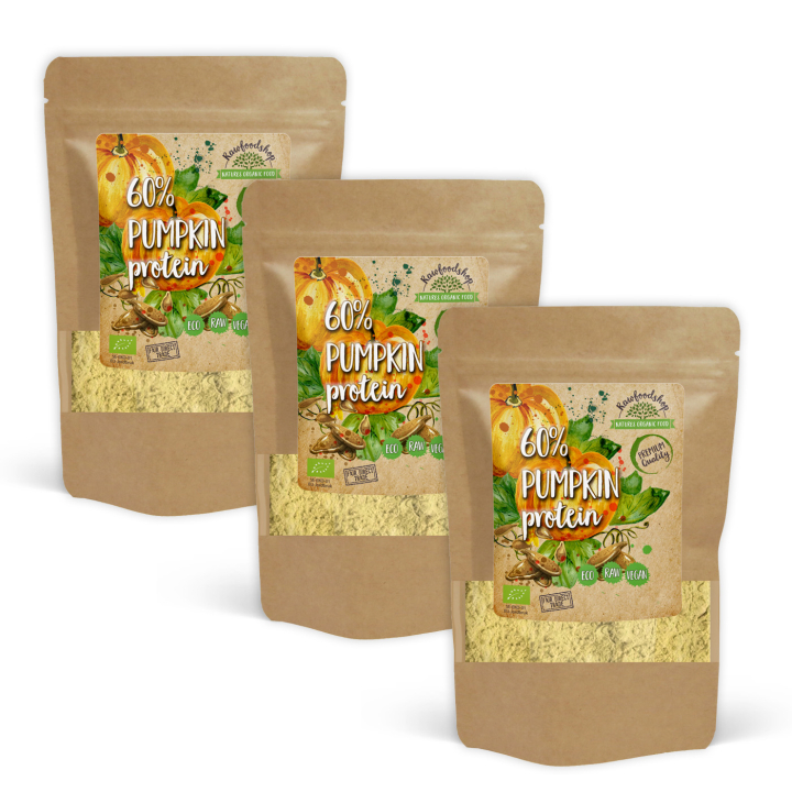 Græskarprotein 60% ØKO 500g x 3 pakker i gruppen Råvarer & Drikke / Helsekost / Proteinpulver hos Rawfoodshop Scandinavia AB (50741-SET3)