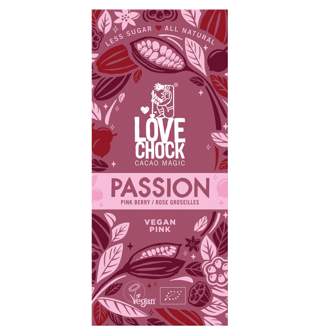 Passion Chokolade Røde Bær ØKO 70g i gruppen Råvarer & Drikke / Slik & Chokolade / Chokolade og Bars hos Rawfoodshop Scandinavia AB (61004)