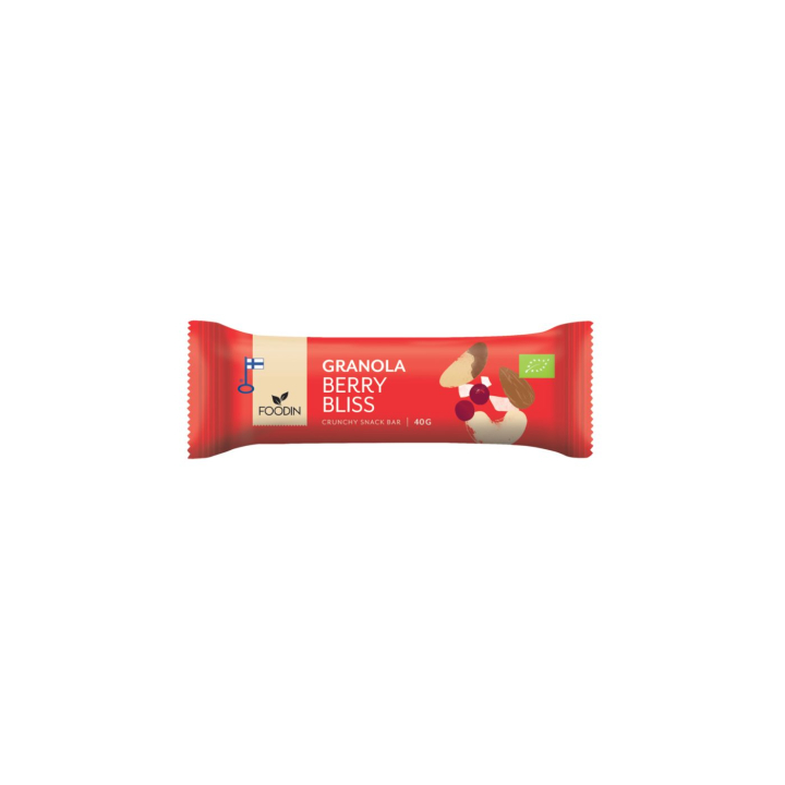 Granolabar Berry Bliss ØKO 40g i gruppen Råvarer & Drikke / Slik & Chokolade / Chokolade og Bars hos Rawfoodshop Scandinavia AB (6430048233780)