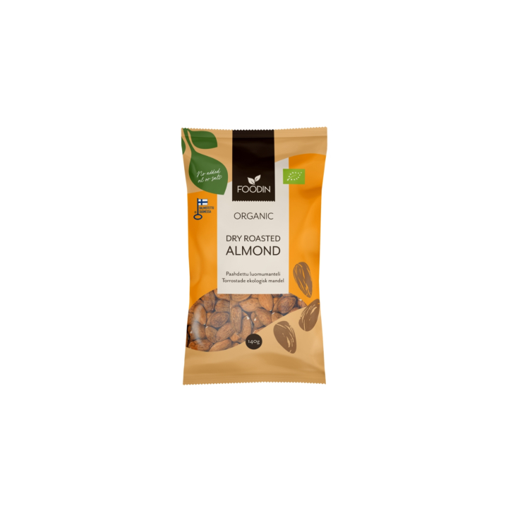 Mandler Tørristede ØKO 140g i gruppen Råvarer & Drikke / Slik & Chokolade / Snacks hos Rawfoodshop Scandinavia AB (6430048234602)