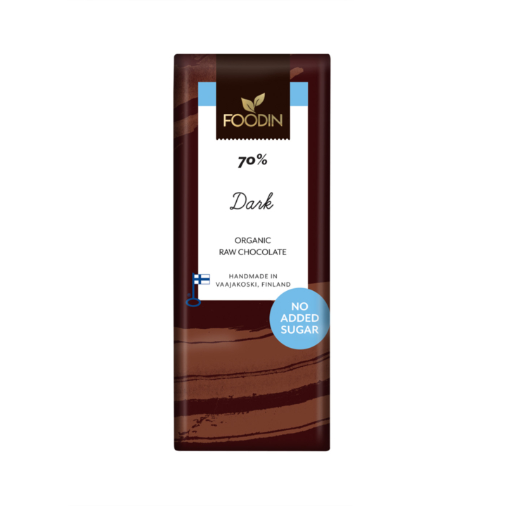 Mørk chokolade 70% RAW ØKO 40g i gruppen Råvarer & Drikke / Slik & Chokolade / Chokolade og Bars hos Rawfoodshop Scandinavia AB (6430048235357)