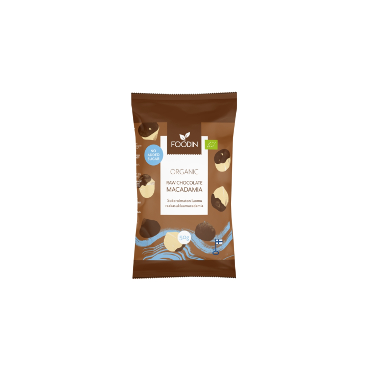 Macadamia i Råchokolade Sukkerfri ØKO 50g i gruppen Råvarer & Drikke / Nødder / Macadamia hos Rawfoodshop Scandinavia AB (6430048235470)