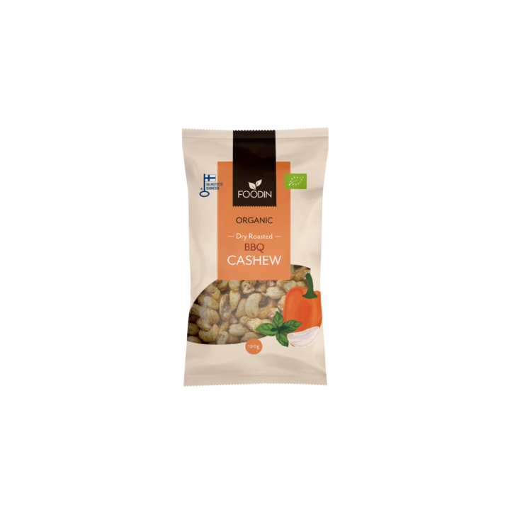 Cashewnødder BBQ ØKO 120g i gruppen Råvarer & Drikke / Slik & Chokolade / Snacks hos Rawfoodshop Scandinavia AB (6430048237719)
