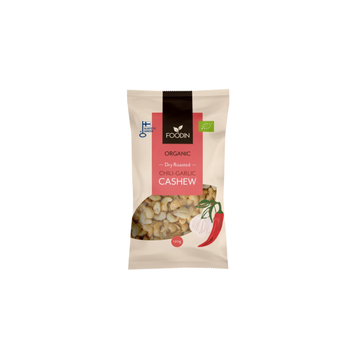 Cashewnødder Chili Hvidløg ØKO 120g i gruppen Råvarer & Drikke / Slik & Chokolade / Snacks hos Rawfoodshop Scandinavia AB (6430048237740)