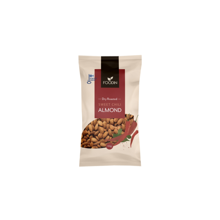 Mandler Sød Chili 110g i gruppen Råvarer & Drikke / Nødder / Mandel hos Rawfoodshop Scandinavia AB (6430048239423)
