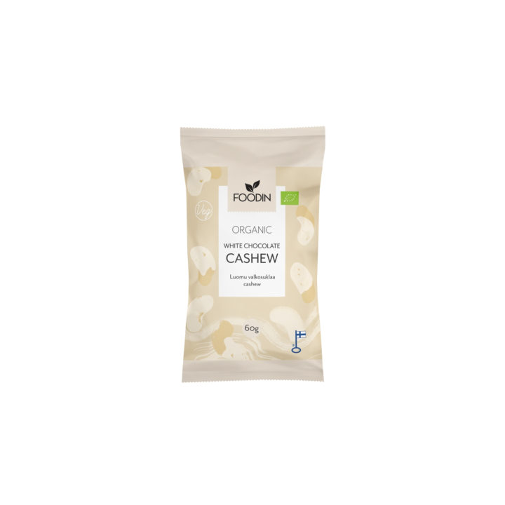 Cashewnødder i Hvid Chokolade ØKO 60g i gruppen Råvarer & Drikke / Slik & Chokolade / Snacks hos Rawfoodshop Scandinavia AB (6430051822629)