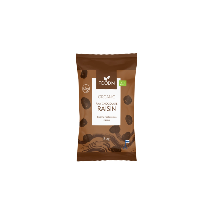Rosiner i Råchokolade ØKO 80g i gruppen Råvarer & Drikke / Slik & Chokolade / Snacks hos Rawfoodshop Scandinavia AB (6430051824876)
