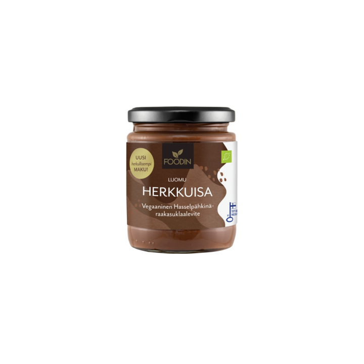 Herkkuisa Chokolade- & Hasselnøddesmør RAW ØKO 250g i gruppen Råvarer & Drikke / Spisekammer / Smør & Cremede Smørepålæg hos Rawfoodshop Scandinavia AB (6430051825330)