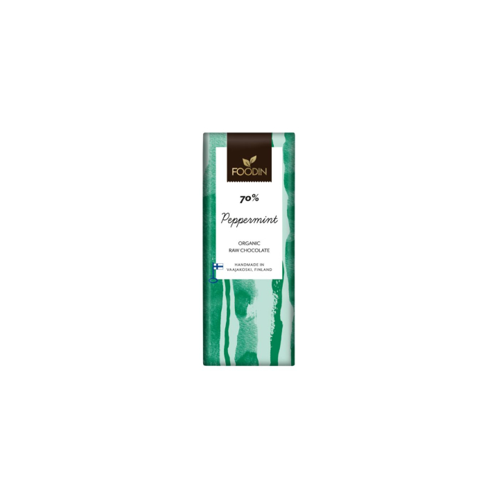 Chokolade Pebermynte 70% RAW ØKO 40g i gruppen Råvarer & Drikke / Slik & Chokolade / Chokolade og Bars hos Rawfoodshop Scandinavia AB (6430055212556)