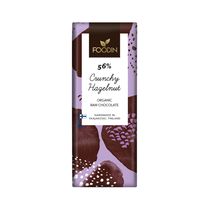 Chokolade Sprød Hasselnød 56% RAW ØKO 40g i gruppen Råvarer & Drikke / Slik & Chokolade / Chokolade og Bars hos Rawfoodshop Scandinavia AB (6430055212570)