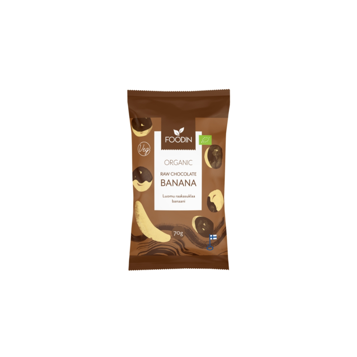 Bananer i Råchokolade ØKO 70g i gruppen Råvarer & Drikke / Slik & Chokolade / Snacks hos Rawfoodshop Scandinavia AB (6430055218367)