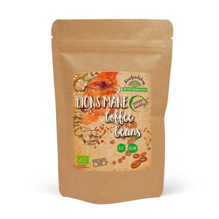 Lions Mane Kaffebønner ØKO 250g i gruppen Råvarer & Drikke / Drikkevarer / Kaffe hos Rawfoodshop Scandinavia AB (728)