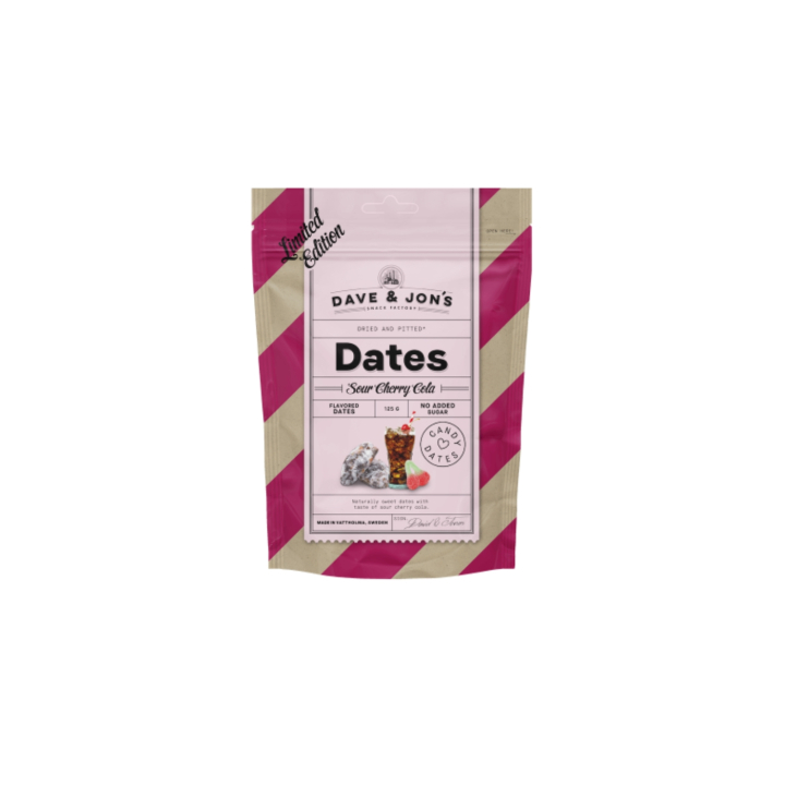Dadler Sour Cherry Cola 125g i gruppen Råvarer & Drikke / Frugt & Frugtpulver / Dadler hos Rawfoodshop Scandinavia AB (800015585)