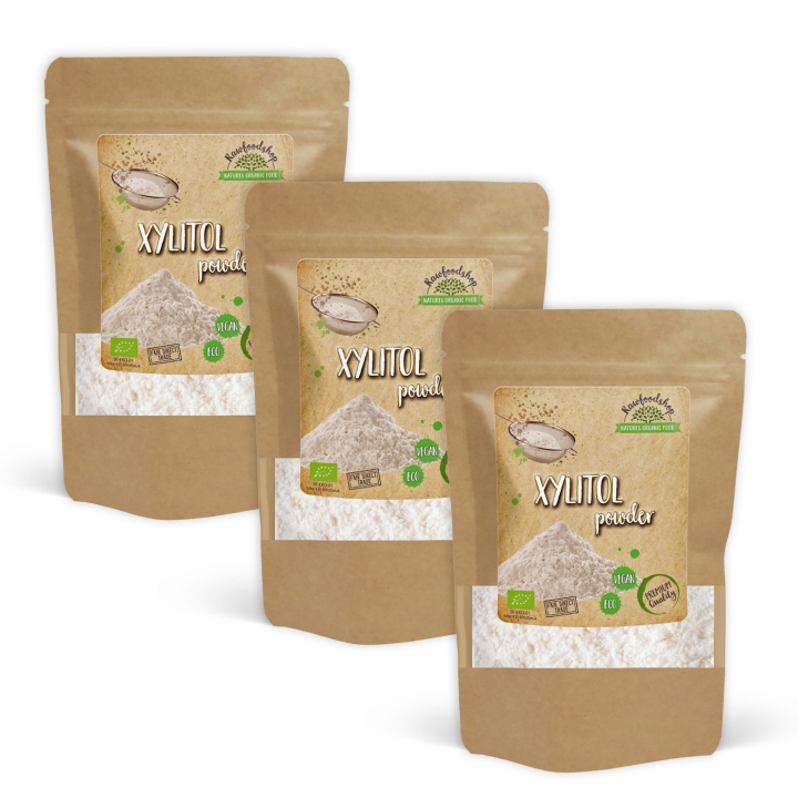 Xylitol Pulver ØKO 500g x 3 pakker i gruppen Råvarer & Drikke / Bagning / Sødning / Xylitol hos Rawfoodshop Scandinavia AB (80701-SET3)