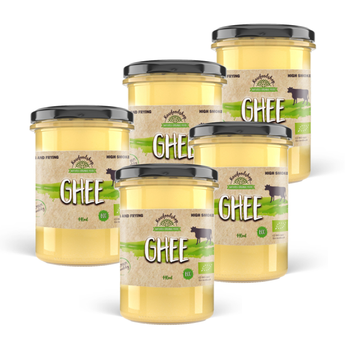 Ghee ØKO 440 ml x 5 dåser i gruppen Råvarer & Drikke / Spisekammer / Smør & Cremede Smørepålæg hos Rawfoodshop Scandinavia AB (8591344-SET5)
