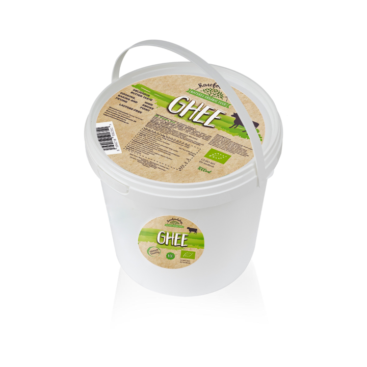 Ghee ØKO 1000 ml i gruppen Råvarer & Drikke / Spisekammer / Olier / Fedtstoffer hos Rawfoodshop Scandinavia AB (8591351)