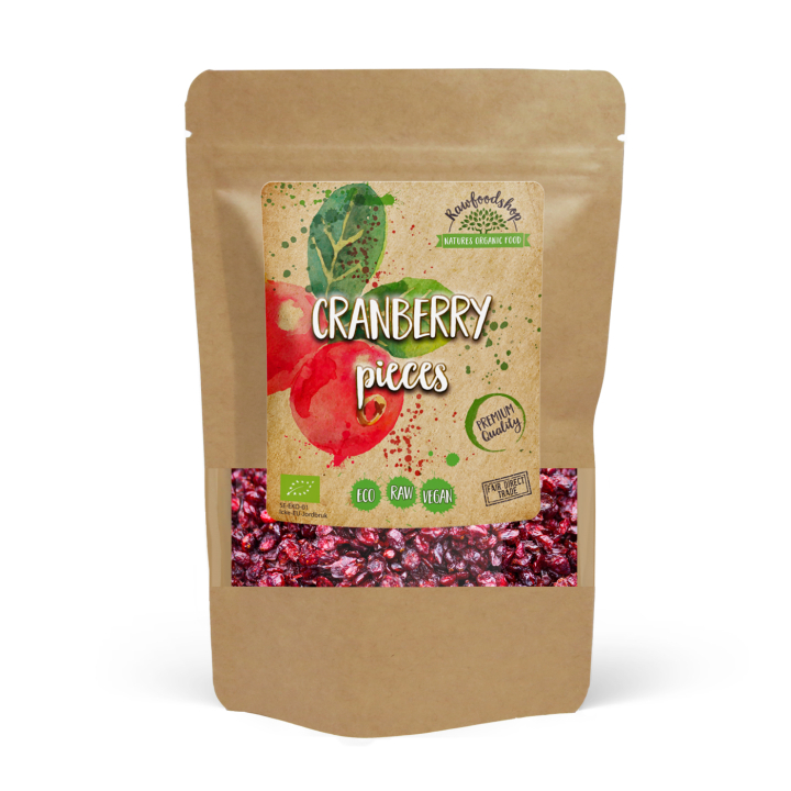 Tranebær i stykker ØKO 1kg i gruppen Råvarer & Drikke / Frugt & Frugtpulver / Tyttebær hos Rawfoodshop Scandinavia AB (913-1000)