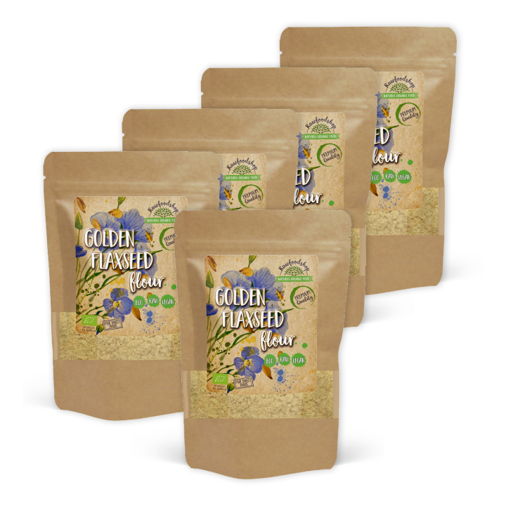 Hørfrømel Gult ØKO 500g x 5 pakker i gruppen Råvarer & Drikke / Bagning / Mel hos Rawfoodshop Scandinavia AB (9341-SET5)