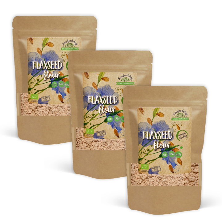 Hørfrømel ØKO 500g x 3 pakker i gruppen Råvarer & Drikke / Bagning / Mel hos Rawfoodshop Scandinavia AB (AB011-SET3)