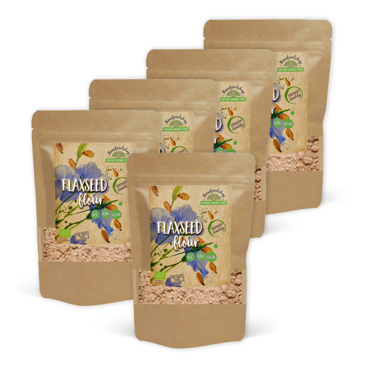 Hørfrømel ØKO 500g x 5 pakker i gruppen Råvarer & Drikke / Bagning / Mel hos Rawfoodshop Scandinavia AB (AB011-SET5)