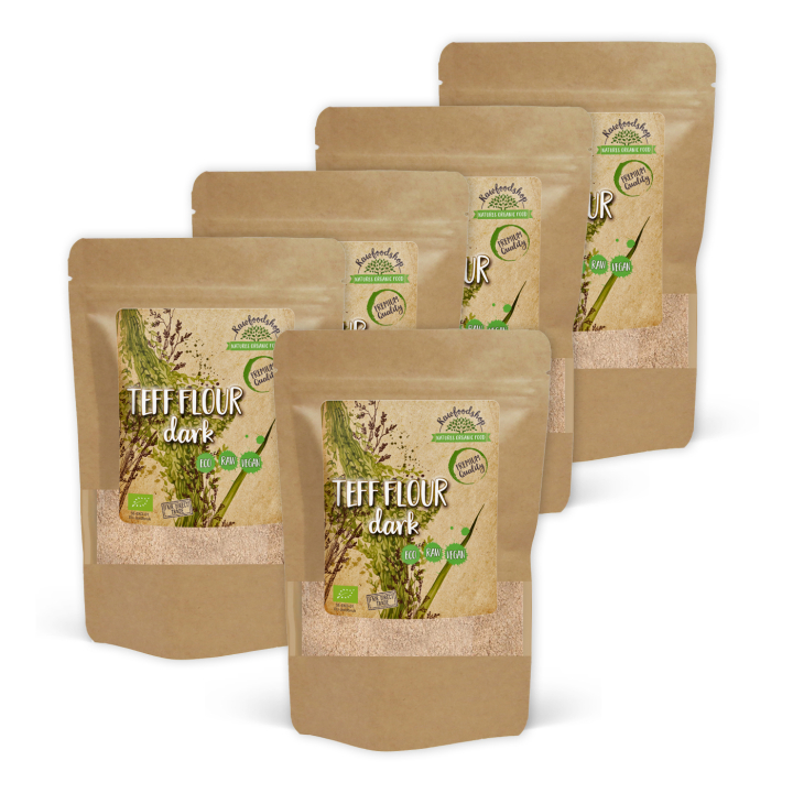 Teffmel Mørkt ØKO 500g x 5 pakker i gruppen Råvarer & Drikke / Bagning / Mel hos Rawfoodshop Scandinavia AB (AB021-SET5)