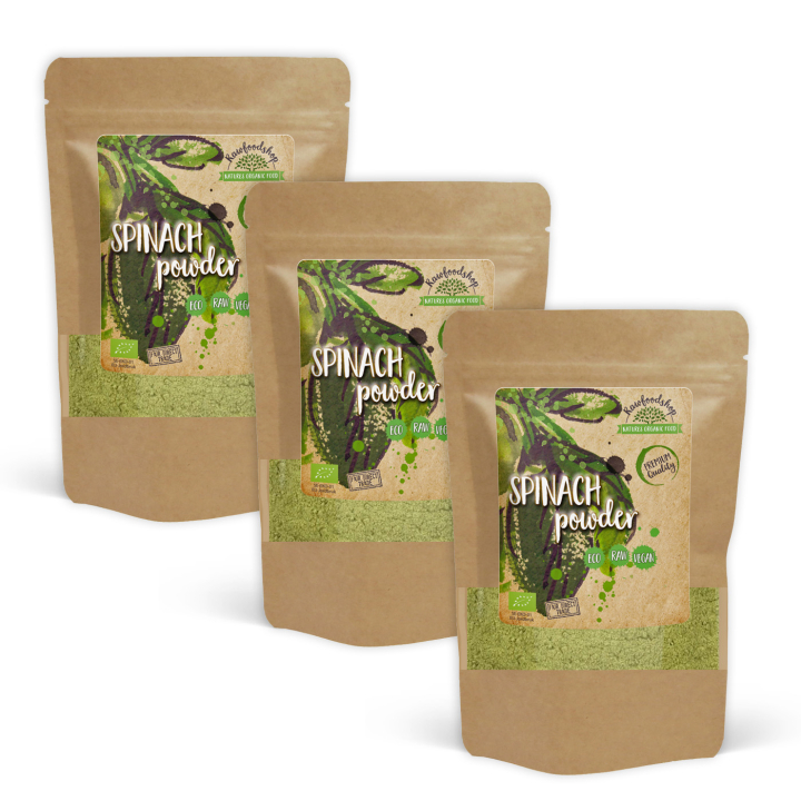 Spinatpulver ØKO 500g x 3 pakker i gruppen Råvarer & Drikke / Helsekost / Grønne Pulvere hos Rawfoodshop Scandinavia AB (AB0500-SET3)
