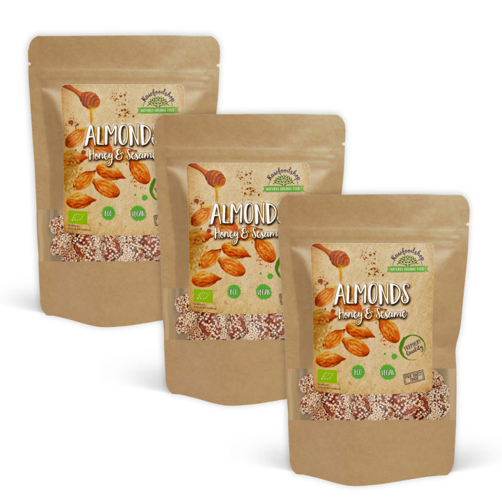 Mandel Honning & Sesam ØKO 200g x 3 pakker i gruppen Råvarer & Drikke / Slik & Chokolade / Snacks hos Rawfoodshop Scandinavia AB (AMSE5200-SET3)