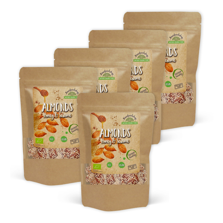 Mandel Honning & Sesam ØKO 200g x 5 pakker i gruppen Råvarer & Drikke / Slik & Chokolade / Snacks hos Rawfoodshop Scandinavia AB (AMSE5200-SET5)