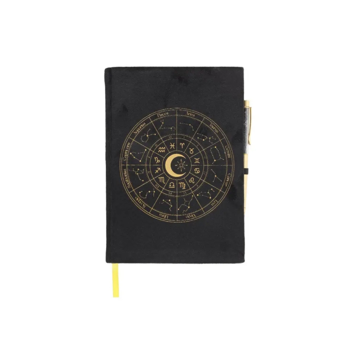 Dagbog Astrologi med Kuglepen Sort Obsidian i gruppen Hjem & Sjæl / Gaver hos Rawfoodshop Scandinavia AB (AW-81124)