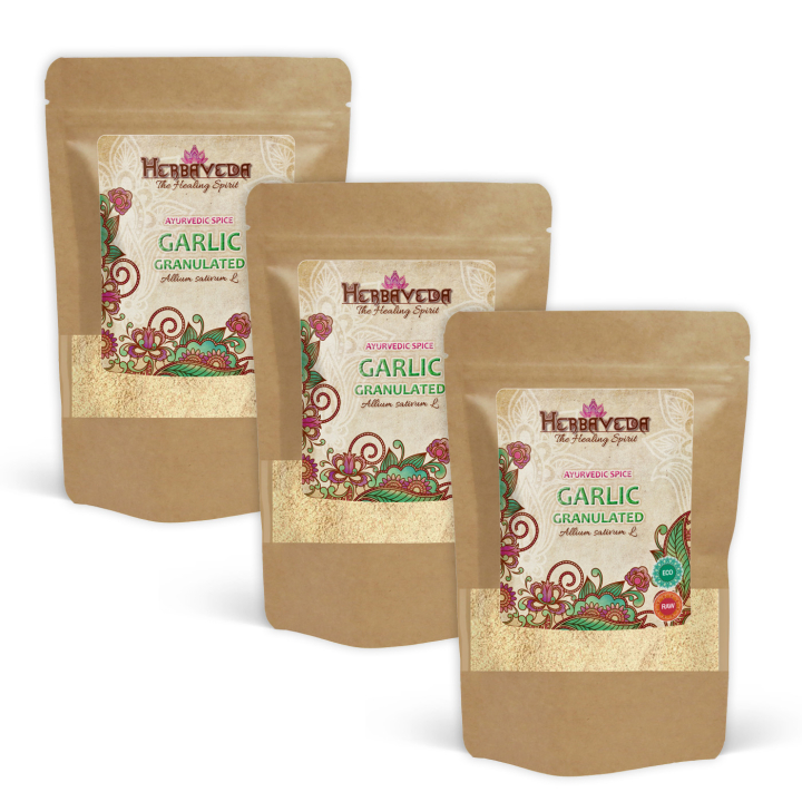 Hvidløgsgranulat ØKO 50g x 3 pakker i gruppen Råvarer & Drikke / Spisekammer / Krydderier & Salt hos Rawfoodshop Scandinavia AB (B0410161-SET3)
