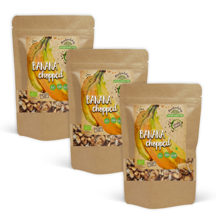 Bananer Hakkede ØKO 200g x 3 pakker i gruppen Råvarer & Drikke / Frugt & Frugtpulver / Banan hos Rawfoodshop Scandinavia AB (BAN01-SET3)