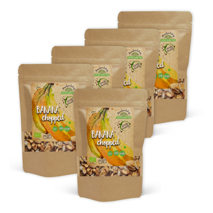 Bananer Hakkede ØKO 200g x 5 pakker i gruppen Råvarer & Drikke / Frugt & Frugtpulver / Banan hos Rawfoodshop Scandinavia AB (BAN01-SET5)