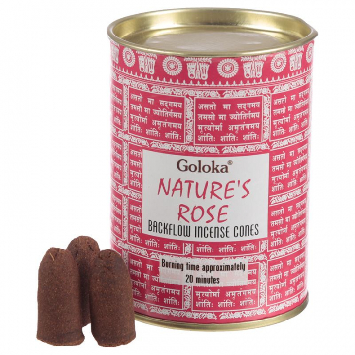 Goloka Rose Røgelseskegler i gruppen Hjem & Sjæl / Ritual & Ceremoni / Røgelse, Lys og Dufte hos Rawfoodshop Scandinavia AB (BF34622)