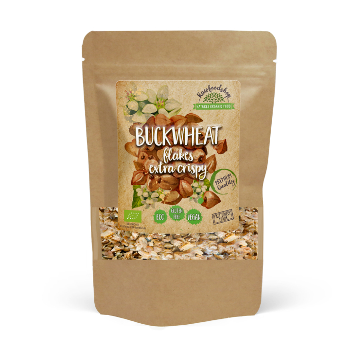 Boghvedeflakes Sprøde ØKO 200g i gruppen Råvarer & Drikke / Bagning / Gryn & Flager hos Rawfoodshop Scandinavia AB (BFK20)