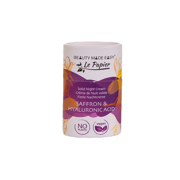 Natcreme Stift med Safran og Hyaluronsyre 35g i gruppen Hud & Krop / Ansigt / Ansigtscreme hos Rawfoodshop Scandinavia AB (BMENIGHT)