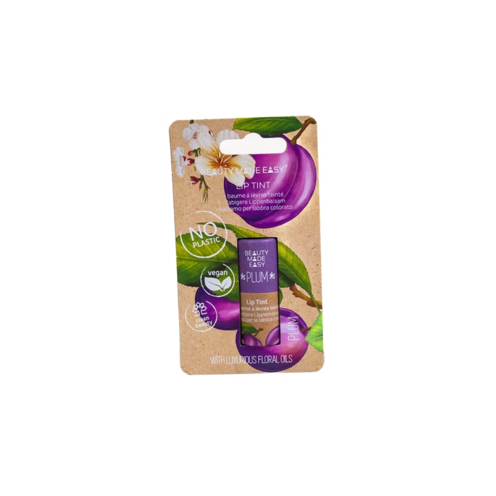 Tonet læbepomade Plum 5,5g i gruppen Hud & Krop / Ansigt / Læbepleje hos Rawfoodshop Scandinavia AB (BMEPLUM)