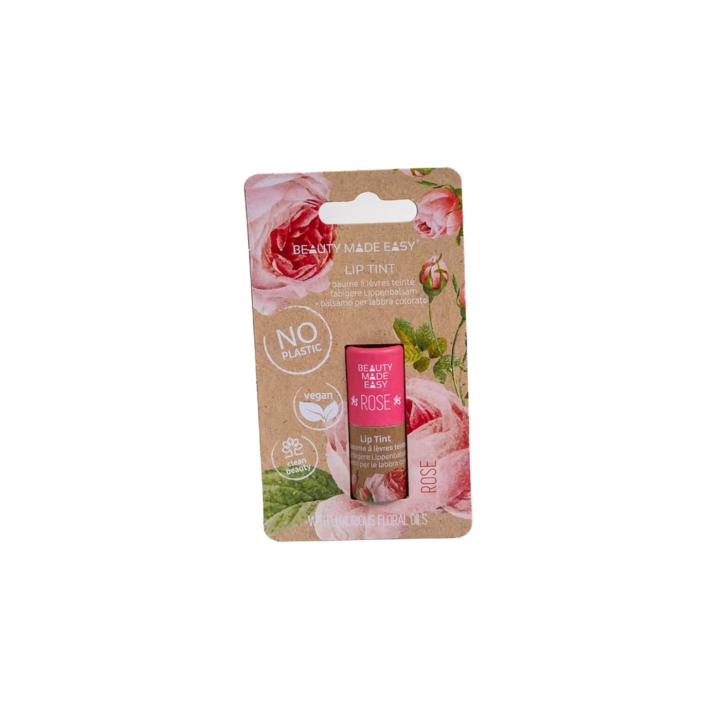 Tonet læbepomade Rose 5,5g i gruppen Hud & Krop / Ansigt / Læbepleje hos Rawfoodshop Scandinavia AB (BMEROSE)