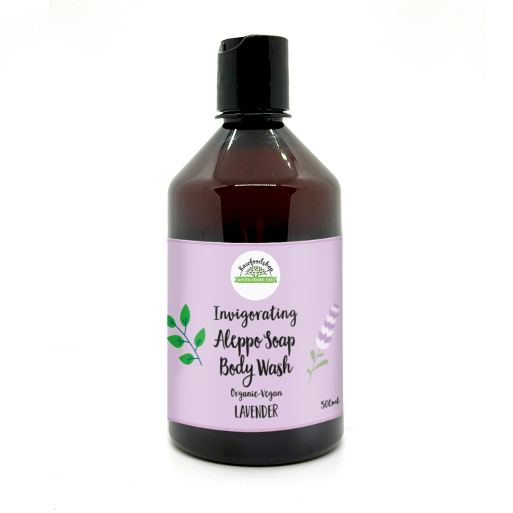 Aleppo Flydende Sæbe Lavendel ØKO 500ml i gruppen Hud & Krop / Krop / Showergel hos Rawfoodshop Scandinavia AB (BN1009)