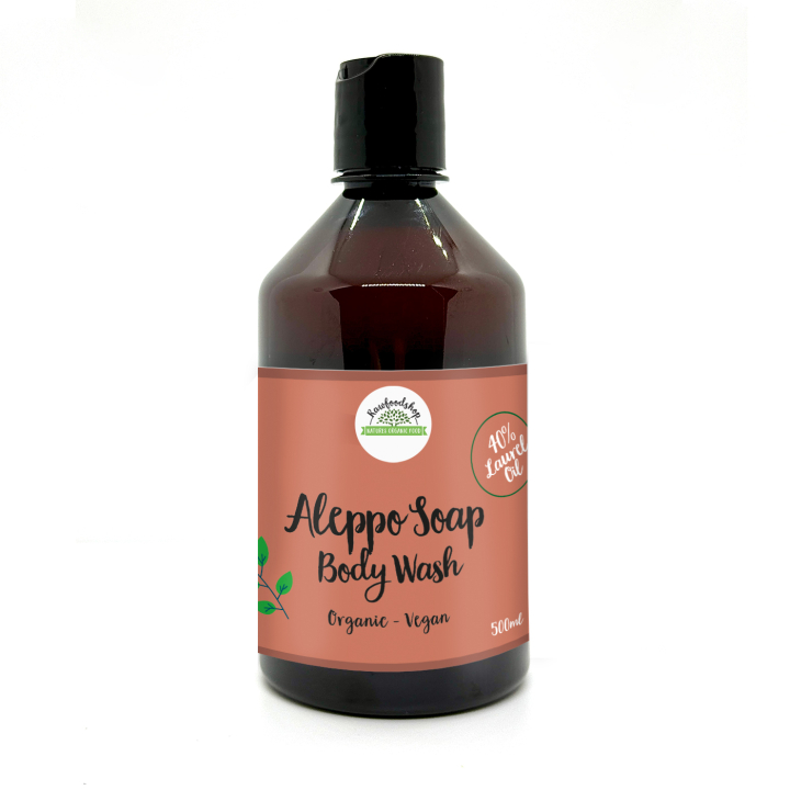 Aleppo Flydende Sæbe Laurbærolie 40% ØKO 500ml i gruppen Hud & Krop / Krop / Showergel hos Rawfoodshop Scandinavia AB (BN1108)