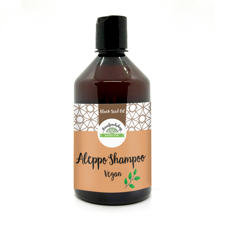 Aleppo Shampoo Sort kommenolie 500ml i gruppen Hud & Krop / Hår / Shampoo & Balsam hos Rawfoodshop Scandinavia AB (BN1337)