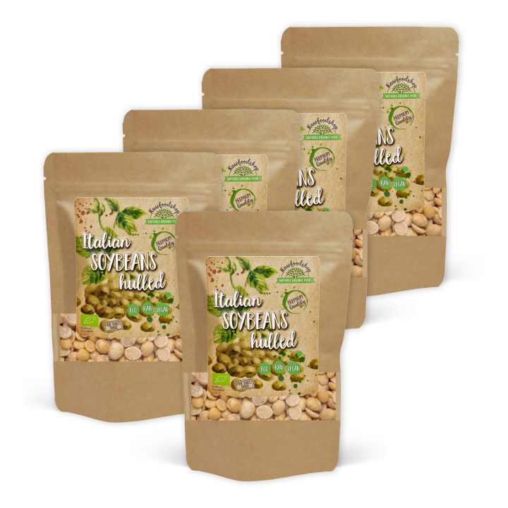 Sojabønner Afskallede ØKO 500g x 5 pakker i gruppen Råvarer & Drikke / Spisekammer / Bælgfrugter / Bønner hos Rawfoodshop Scandinavia AB (BON5-SET5)