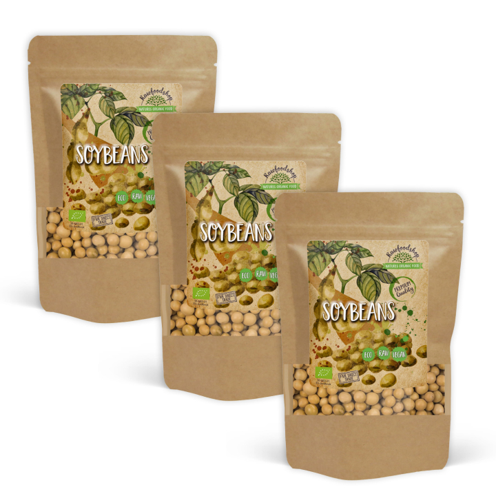 Sojabønner ØKO 500g x 3 pakker i gruppen Råvarer & Drikke / Spisekammer / Bælgfrugter / Bønner hos Rawfoodshop Scandinavia AB (BON6-SET3)