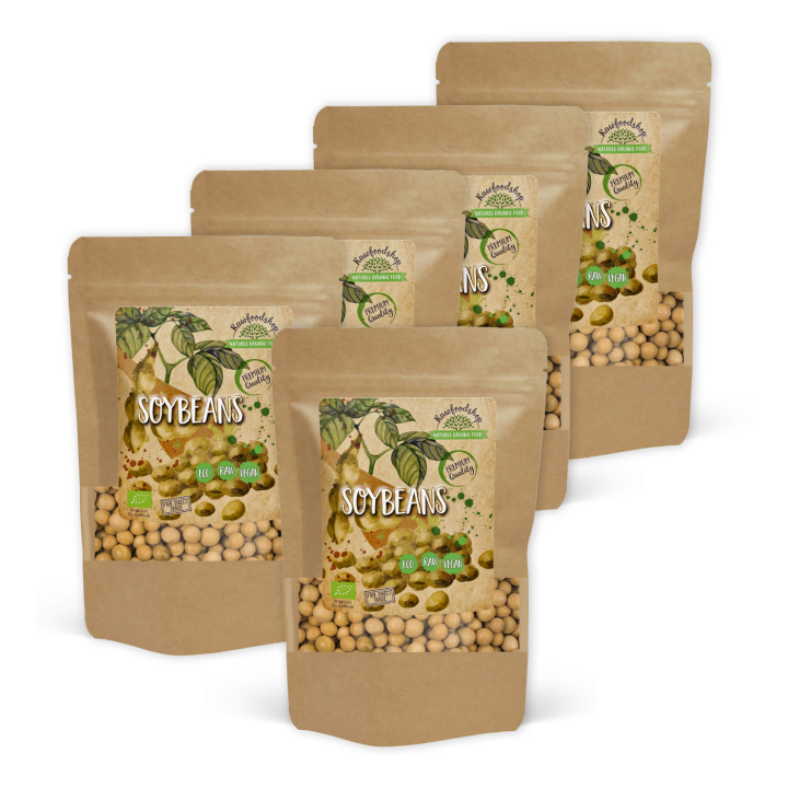 Sojabønner ØKO 500g x 5 pakker i gruppen Råvarer & Drikke / Spisekammer / Bælgfrugter / Bønner hos Rawfoodshop Scandinavia AB (BON6-SET5)
