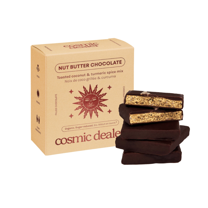 Chokoladeæske Kokos ØKO 4 x 20g i gruppen Råvarer & Drikke / Slik & Chokolade / Chokolade og Bars hos Rawfoodshop Scandinavia AB (BOX4COCO)