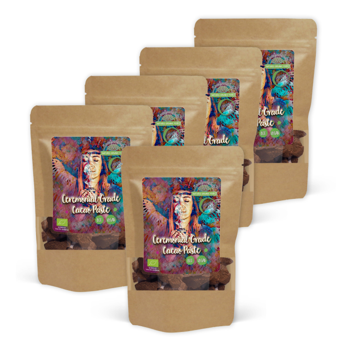 Ceremonial Grade Kakaomasse ØKO 200g x 5 pakker i gruppen Råvarer & Drikke / Bagning / Kakaoprodukter hos Rawfoodshop Scandinavia AB (CACAOLAB01200-SET5)