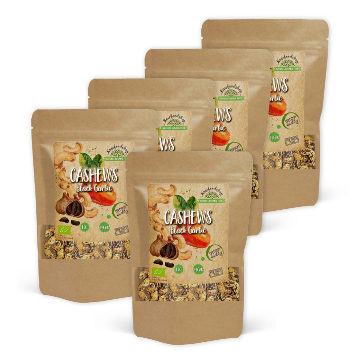 Cashewnødder Sort Hvidløg ØKO 200g x 5 pakker i gruppen Råvarer & Drikke / Nødder / Cashewnødder hos Rawfoodshop Scandinavia AB (CAJAIL5200-SET5)