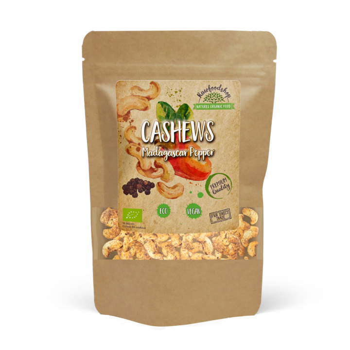 Cashewnødder Madagaskar Peber ØKO 200g i gruppen Råvarer & Drikke / Nødder / Cashewnødder hos Rawfoodshop Scandinavia AB (CAJPOIV5-200)