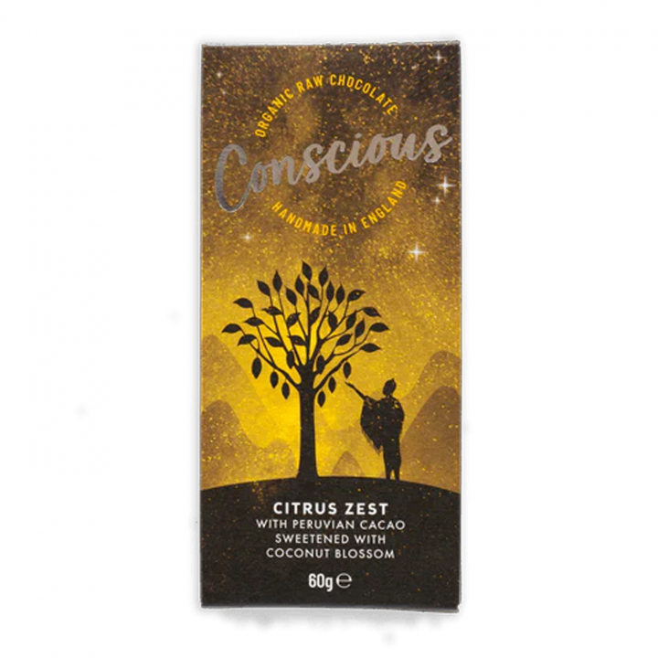 Citrus Zest Chocolate Bar ØKO 60g i gruppen Råvarer & Drikke / Slik & Chokolade / Chokolade og Bars hos Rawfoodshop Scandinavia AB (CC20)