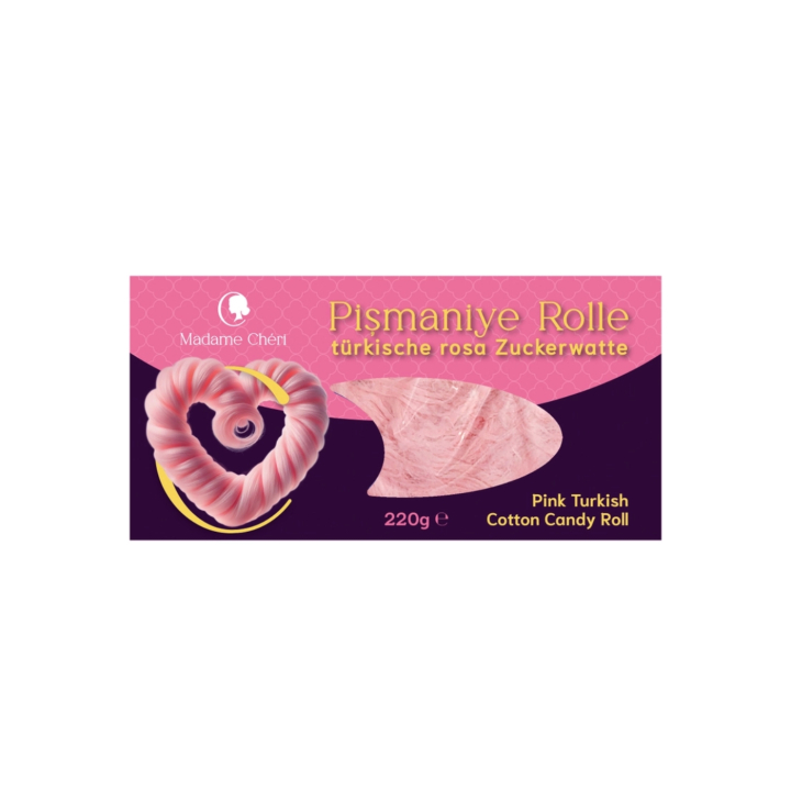 Pismaniye Candyfloss Rosa 220g i gruppen Råvarer & Drikke / Slik & Chokolade / Chokolade og Bars / Dubai-chokolade hos Rawfoodshop Scandinavia AB (CHERI08)