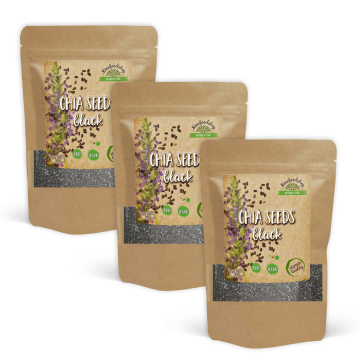Chiafrø Sorte 1kg x 3 pakker i gruppen Råvarer & Drikke / Helsekost / Frø hos Rawfoodshop Scandinavia AB (CHISVA1-SET3)